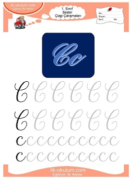Çocuklar İçin Sesler Çizgi Çalışmaları Çalışma Sayfaları 
